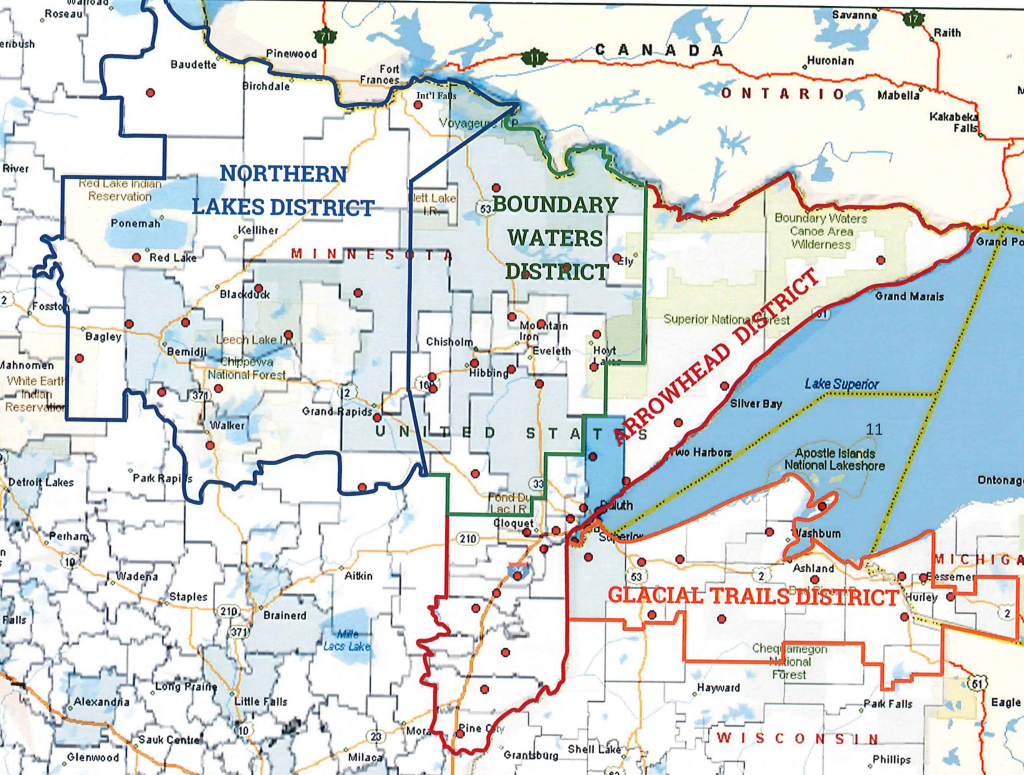 Voyageurs Area Council Districts